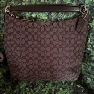 Sold! Thanks 😊 
Coach Dark Brown Monogram Shoulder Bag